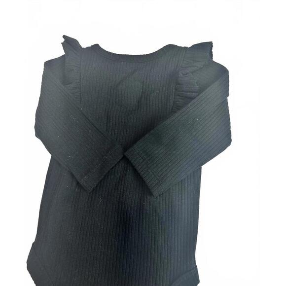 Cute Cat & Jack Black Ruffle Baby BodysuiT- Size 3M-6M - Picture 5 of 5